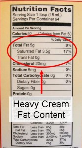 Heavy Cream Fat Content 72