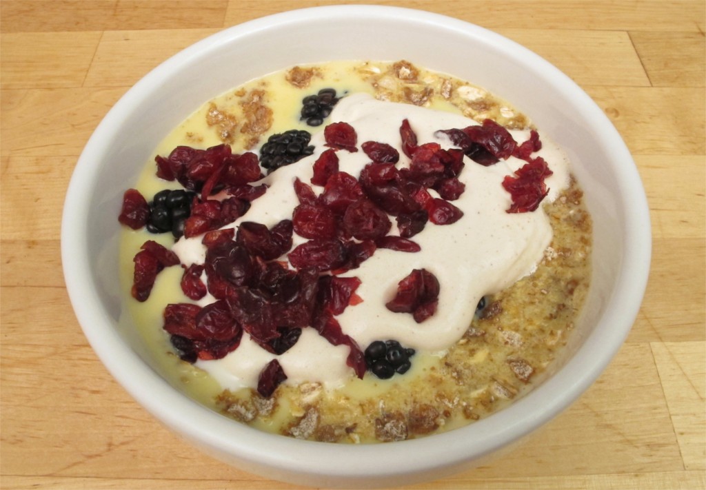 Hot or Cold Cereal with Egg Nog